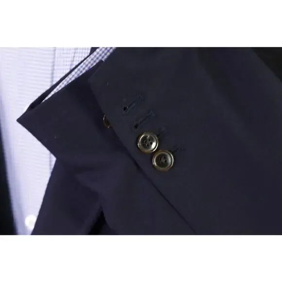 Eddie Bauer Men's Navy Blue Wool Blazer Jacket 2-Btn 46R - Picture 7 of 10